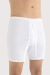 Picture of Erkek Paçalı Külot Boxer Beyaz %100 Pamuk Penye
