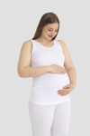 Picture of Kadın Pamuklu Hamile Atleti  Beyaz Kalın Askılı