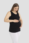 Picture of Kadın Pamuklu Hamile Atleti  Siyah Kalın Askılı