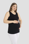 Picture of Kadın Pamuklu Hamile Atleti  Siyah Kalın Askılı