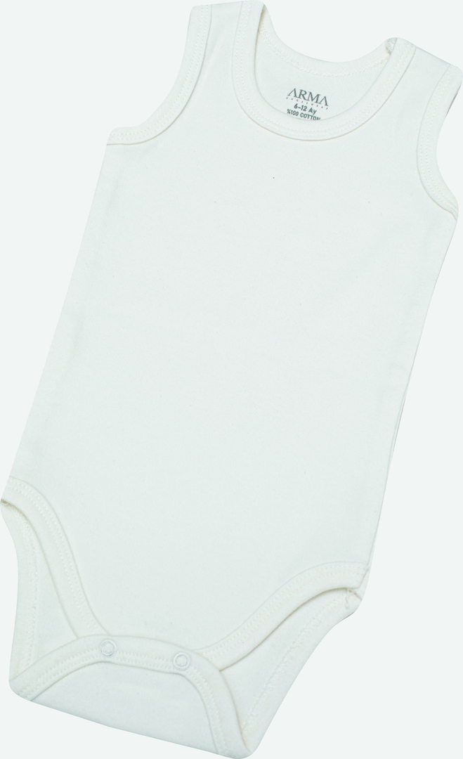 Picture of %100 Organik Pamuk  Beyaz Bebek Atlet Çıtçıtlı Zıbın Body