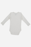 Picture of %100 Organik Pamuk Beyaz Uzun Kollu Bebek Çıtçıtlı Zıbın Body
