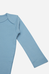 Picture of %100 Organik Pamuk Mavi Uzun Kollu Bebek Çıtçıtlı Zıbın Body