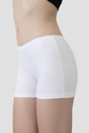 Picture of Kadın Beyaz Boxer Şort Pamuklu Likralı