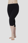 Picture of Kadın Diz Altı Kapri Boy Penye Tayt Siyah