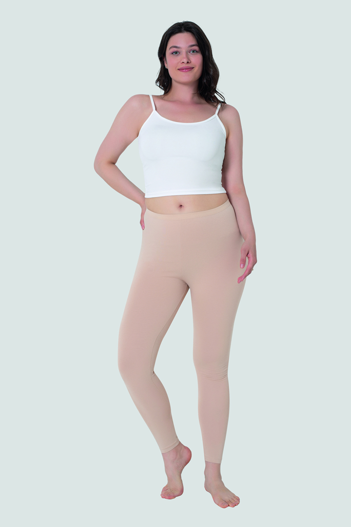 Picture of Kadın Ten Pamuklu Likralı Uzun Tayt