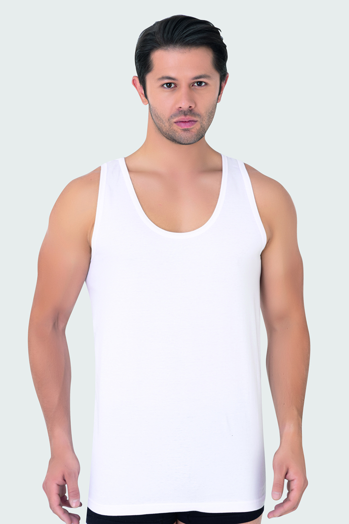 Picture of Erkek Beyaz Penye Atlet %100 Pamuk