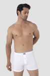 Picture of Erkek Beyaz Düğmeli Boxer Süprem (%100 Pamuk)