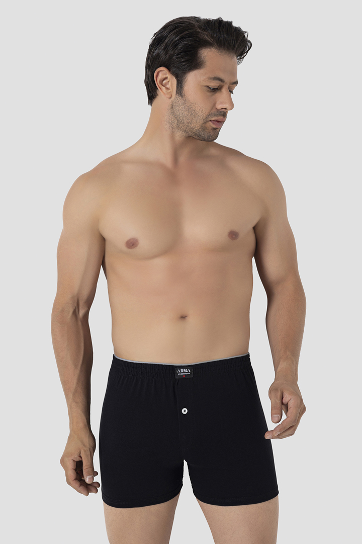 Picture of Erkek Siyah Düğmeli  Boxer Süprem (%100 Pamuk)