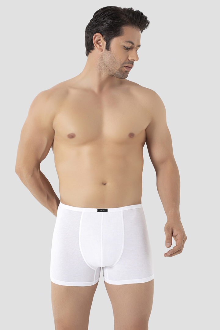 Picture of Beyaz Erkek Bambu Boxer  İnce Bel Lastikli