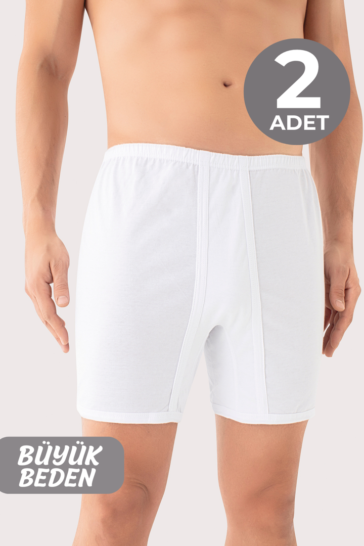 Picture of Beyaz Erkek Büyük Beden Boxer Paçalı Süprem