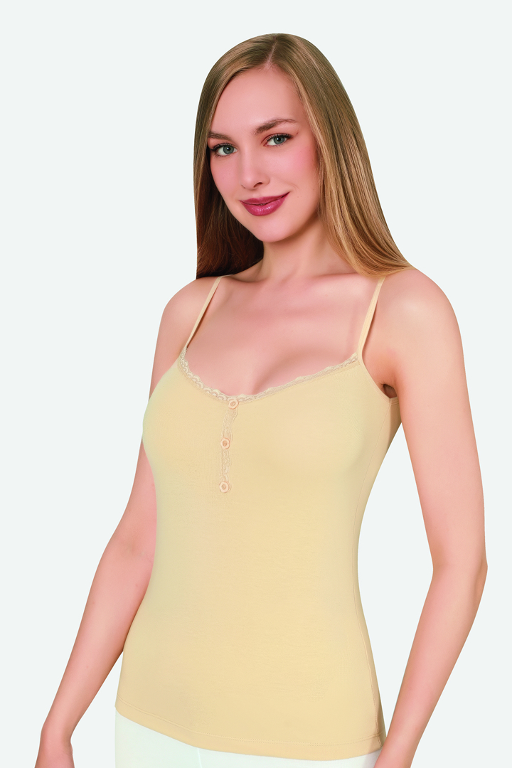 Picture of Kadın Düğmeli Atlet İp Askı Likralı