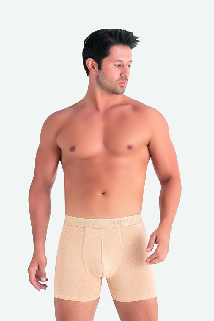 Picture of Görünmez Boxer Erkek Ten Rengi İç Göstermeyen Boxer Pamuklu Likralı Esnek Kumaş