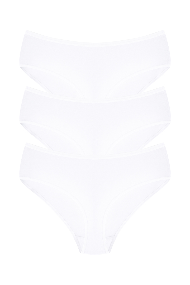 Picture of Kadın Bambu Külot Beyaz 3'lü Paket Extra Yumuşak ve Esnek, Nefes Alan Kumaş