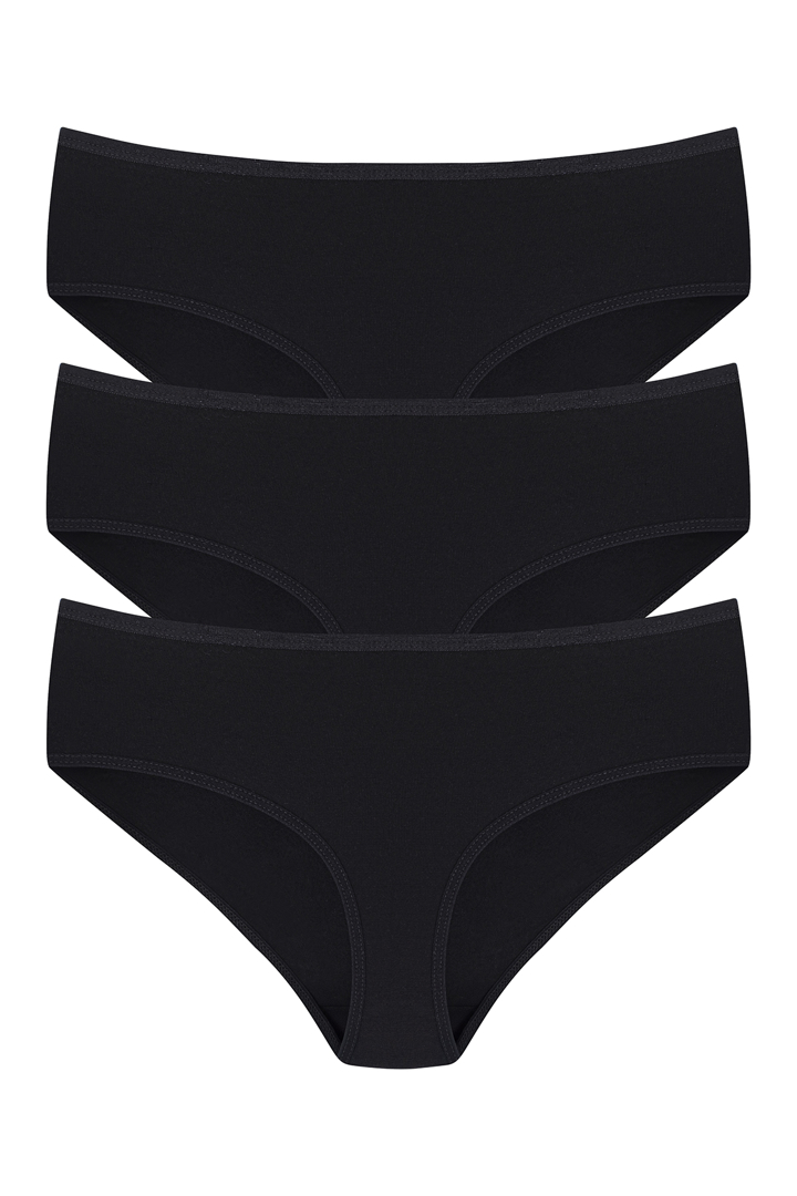 Picture of Kadın Bambu Külot Siyah 3'lü Paket Extra Yumuşak ve Esnek, Nefes Alan Kumaş