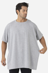 Picture of Gri Erkek Büyük Beden Tişört Sıfır Yaka Kısa Kollu Fanila %100 Pamuk Penye