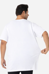 Picture of Beyaz Erkek Büyük Beden Tişört V Yaka Kısa Kollu Fanila %100 Pamuklu