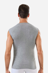 Picture of Erkek Gri Pamuklu Tişört Sıfır Kol V Yaka Kolsuz Atlet