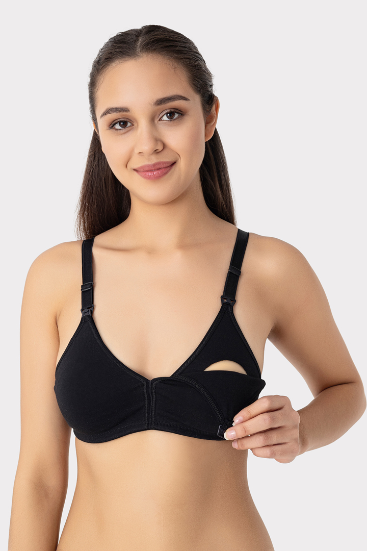 Picture of Siyah Hamile Sütyeni Kapsız Pamuklu Likralı