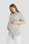 Picture of Pamuklu Gri Hamile Tişört